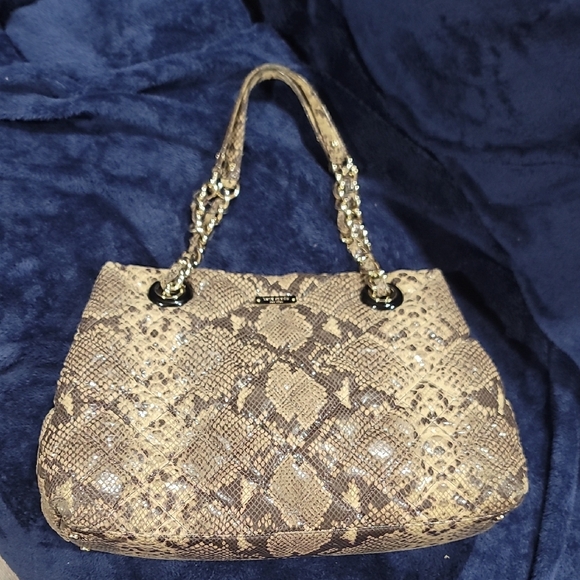 Kate Spade Tan Snake Print Shoulder Bag - Picture 1 of 13